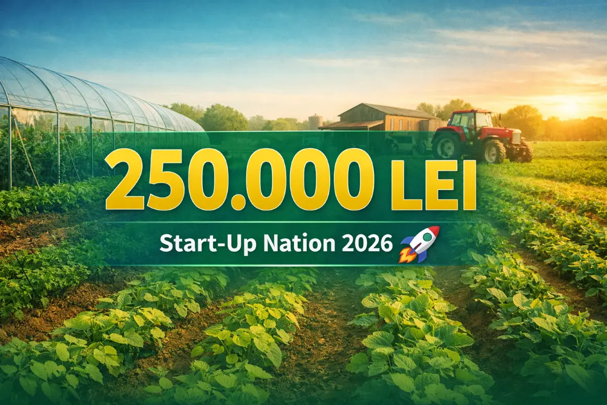 Start-Up Nation 2026 finanțare 250.000 lei tineri fermieri antreprenori rurali agricultură modernă