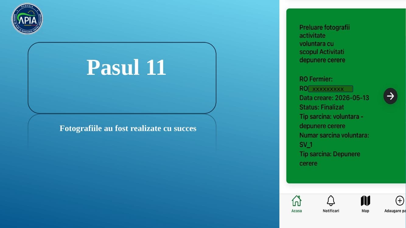 Pasul 11 GeoFoto APIA – Confirmare „Fotografiile au fost realizate cu succes