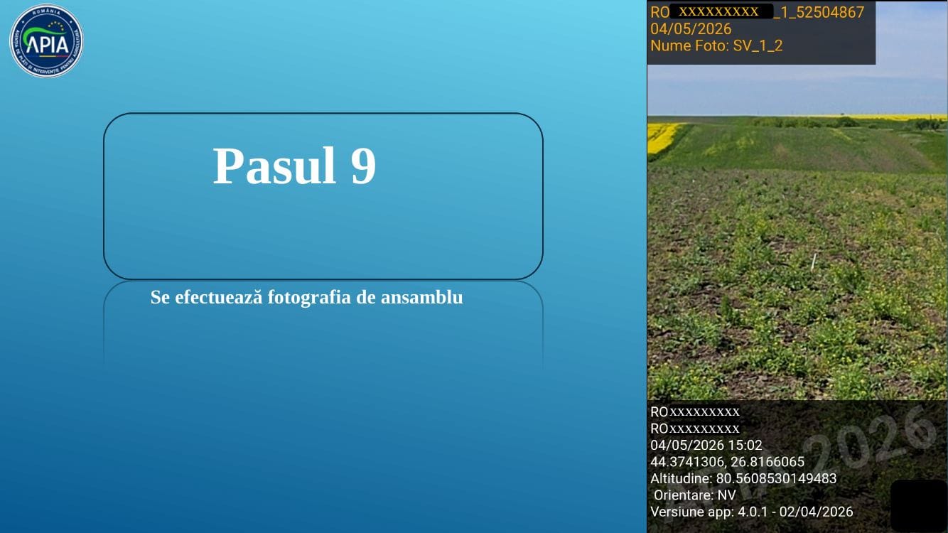 Pasul 9 GeoFoto APIA – Fotografia de ansamblu cu metadata GPS și marca de timp (sursă: tutorial oficial APIA)