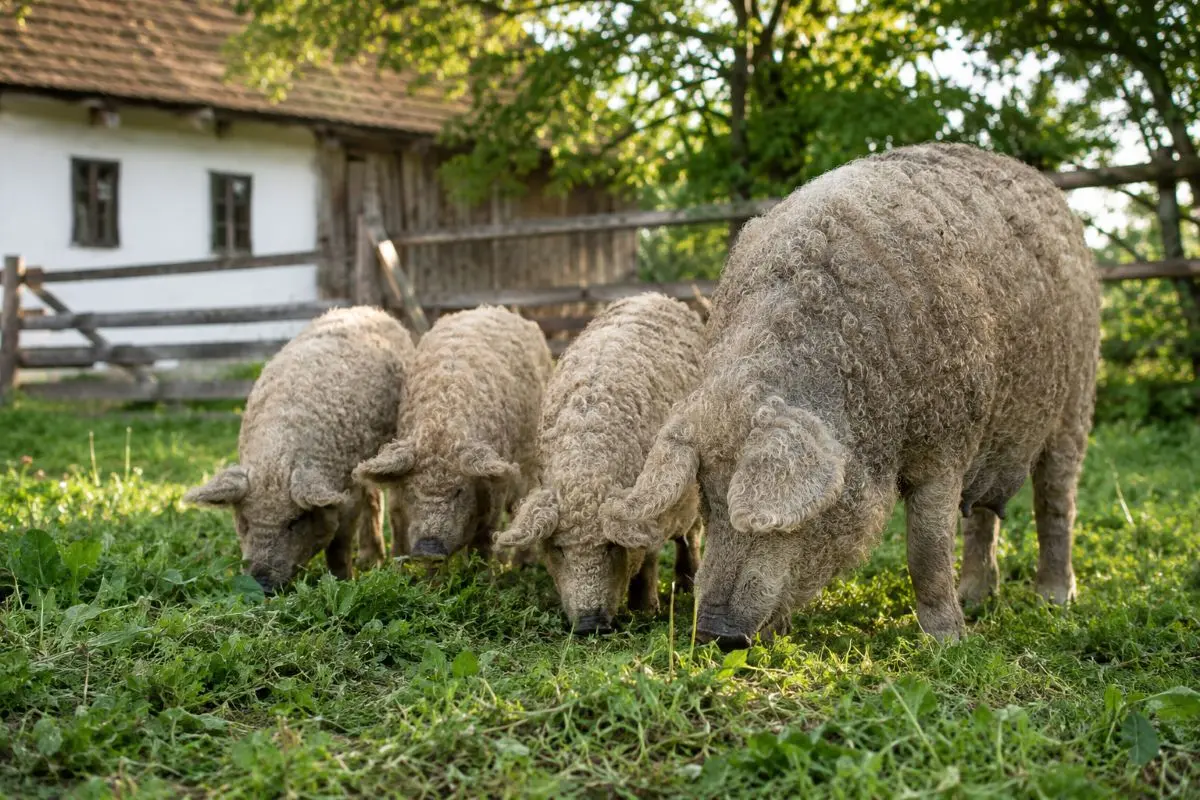 Porci din rasa Mangalița la pășunat - schema de ajutor de minimis 2026